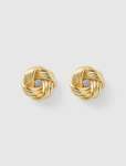 Tulsa Waterproof Twist Stud Earrings - 0 Gold Plated