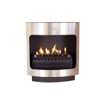Maluti Freestanding 760 Firebox Vent Free Stainless Steel Face Fireplace