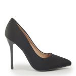 Black Lycra Court Heels
