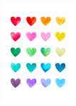 Hearts - Wall Art Print - A1