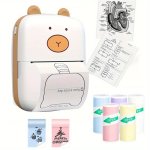 HD MINI Pocket Printer For Labels And Photos Wireless Wireless Rechargeable 1000MAH Lithium Battery USB Charging Compatible With