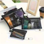 1PC 3PCS Mesh Cosmetic Bag Lightweight Zipper Makeup Bag Travel Bag Travel Makeup Organizer Versatile Coin Purse