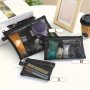 1PC/3PCS Mesh Cosmetic Bag Lightweight Zipper Makeup Bag Travel Bag Travel Makeup Organizer Versatile Coin Purse