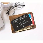 1PC Men's Aluminum Alloy Engraved Wallet Decoration Gift For Boyfriend Husband In Case You Need A Little Reminder I Love You Wal