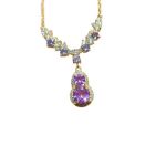 Amethyst Gourd Pendant Dreamy Purple Pendant For Women