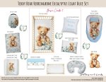 Cot Duvet Bedding Teddy Bear Eucalyptus Pennygum Light Blue Set