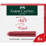 Faber-Castell Ink Cartridges For Fountain Pens Red Box Of 6