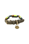 Dog Collar Adjustable - Olive Glow - Large