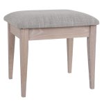 Hampton Oak Stool With Upholstered Top