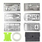 Set Of 6 Outdoor Survival Multi-functional Fishing Tool Cards