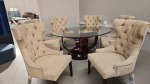Round Glass Top 6 Seater Dining Suite