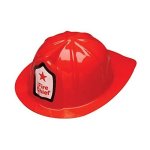 Plastic Fireman Party Hat Red