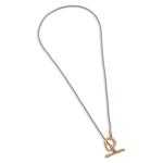 Goldair Gold Y-shape Two-toned Lava Necklace
