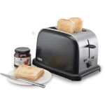 Mellerware - 2 Slice Eclipse Toaster - Brushed Steel & Black