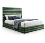 Lavinia Sleigh Bed King - Linen -green