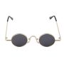 Retro Round Rimmed Sunglasses Metal Frame Gold Frame Grey Lens