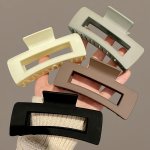 Elegant 4PCS Matte Hair Claw Clips Set - Large Non-slip Grip For Women And Girls Solid Color Perfect For Thick Or Thin Hair