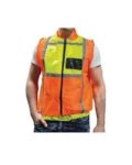 Pioneer Lime And Orange Reflective Jacket Sleeveless