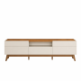 Yb Ambiente Diadema Off White & Cinnamon Tv Stand Flatpack