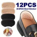 4 8 12PCS Comfortable Soft Heel Patch Transparent Anti Drop Heel Sticker Self-adhesive Anti-wear Heel Pad Foot Heel Care Protect