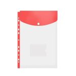 Kenzil Punched Top Load Carry Folder Red