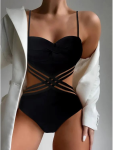 Charcoal Cross-over One Piece - Small