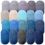 Timgle 20 Skeins Soft Milk Cotton Yarn Assorted Colors Sport Weight Yarn For Crochet Knitting Cotton Blanket Yarn For Diy Crafts