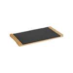 20 X 35CM Bamboo Slate Plate Black