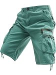 Casual Solid Men's Loose Fit Cotton Cargo Shorts With Side Pockets For Summer Outdoor Leisure And Work