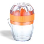 Lemon Squeezer - Hand Juicer Citrus Orange Squeezer Manual Lid Rotation Press Reamer For Lemon Lime With Strainer And Container