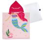 Mermaid Kids Hooded Beach Towel Poncho With Mesh Bag - Quick-dry