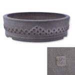 Handmade Tokoname Ceramics - Koyo Grey Unglazed Clay Round 205MM Dia X 60MM H