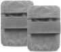 2 Piece Coral Fleece Beach Sand Remover Mitts Grey