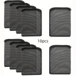 10PCS Water Tank Filter Bags Aquarium Tube Fish Tank Filter Mesh Bag With Zipper For Activated Carbon Ceramic Ring And More Blac