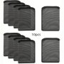 10PCS Water Tank Filter Bags Aquarium Tube Fish Tank Filter Mesh Bag With Zipper For Activated Carbon Ceramic Ring And More Black