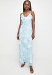 Ruffle Detail Slip Dress - Blues Fade Away Aop