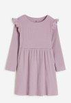 Ribbed Jersey Dress - Dusty Purple