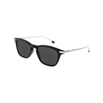 Sunglass Man Black Silver Grey BR0092S-001 - Black