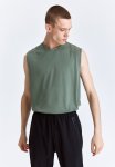 Regular Fit Sports Vest Top In Drymove - Khaki Green