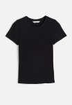 Ribbed Modal-blend T-Shirt - Black
