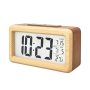 Everwood Wooden Digital Battery Operated Alarm Clocks For Bedrooms Beside Table Desk