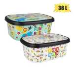 Storage Box Decorated Flat 36L Marketplace Brits Bros