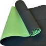 Tpe Yoga Mat / Eco Friendly With Alignment Lines - Eco Tpe Yoga Mat With Alignment Lines / Green