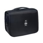 L&fy Hanging Travel Toiletry Bag Women's Cosmetic Organizer Makeup Pouch Men's Dopp Kits With Handle Jet Black