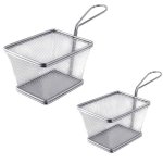 - Stainless Steel Frying Basket Combo - Small And Large