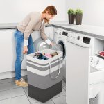 1PC Extra-large Waterproof Laundry Basket - Sturdy Freestanding Clothes Hamper With Easy-carry Extended Handles Foldable Design
