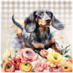FSC2387 Printed Panel Dachshund