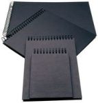 A4 Black Card 220GSM - 40 Sheets - Spiral Pad Wide Spine
