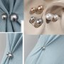 1/3PCS Faux Pearls Brooches Dress Skirt Waist Tightening Brooch Pin Pants Anti-exhaust Button Brooch Accessories