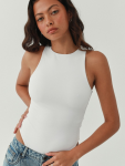 Halter Neck Bodysuit - White - Small